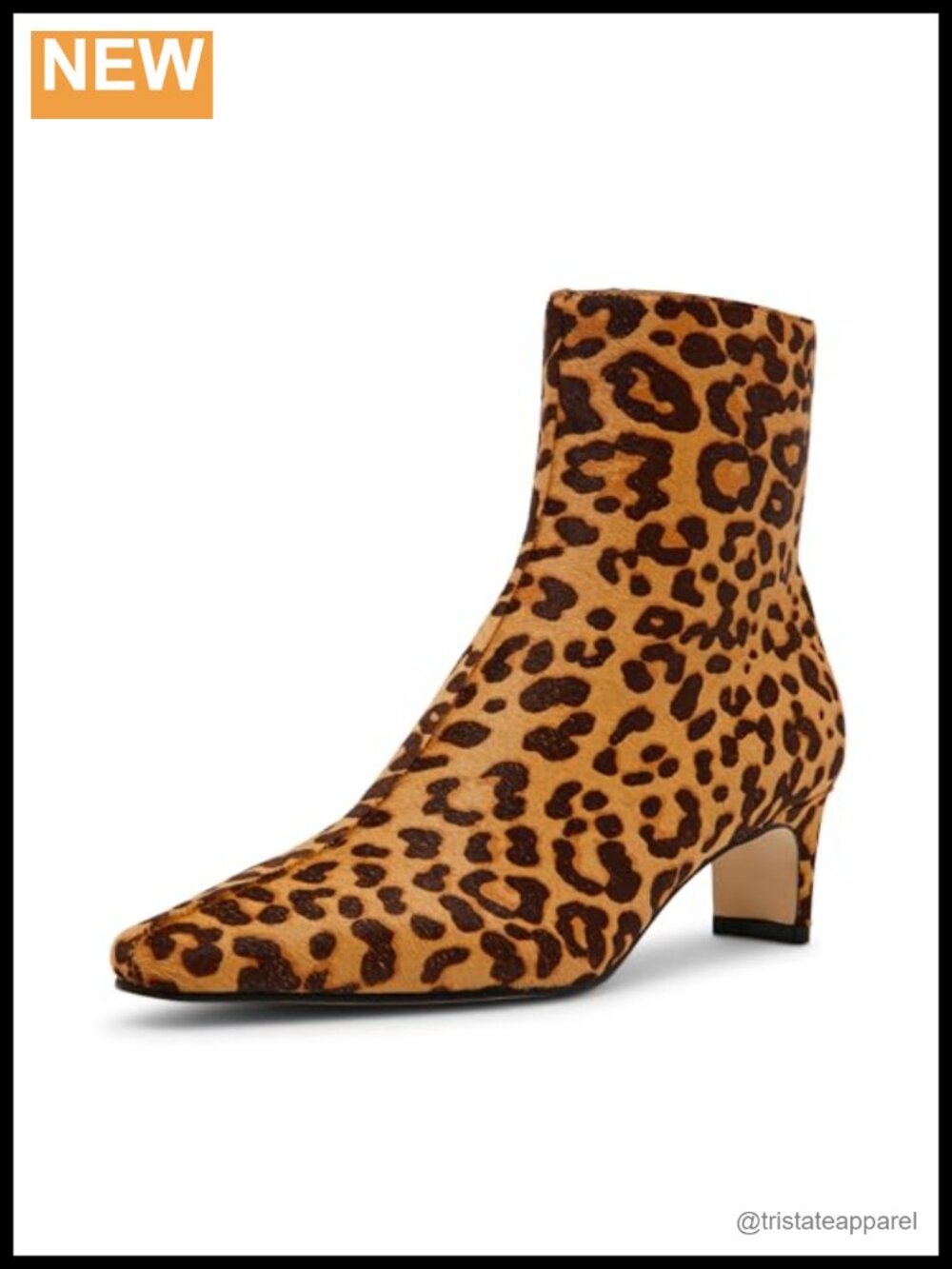 Suede Block Heel Almond Toe Pull-On Ankle Bootie